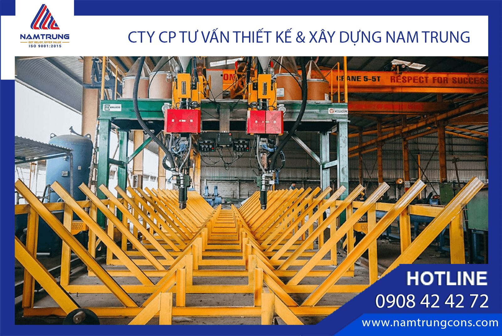 Hình ảnh quy trình thi công kết cấu thép