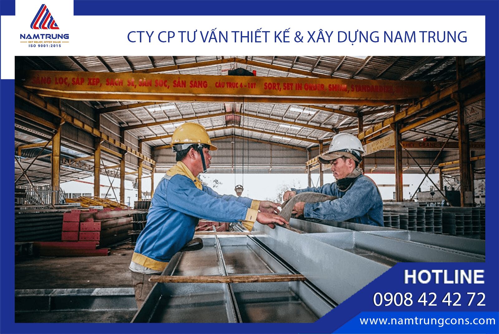 Hình ảnh gia công kết cấu thép Nam Trung