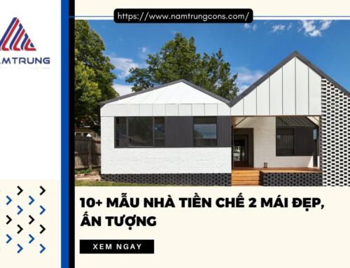 10+ Mẫu nhà tiền chế 2 mái đẹp, ấn tượng
